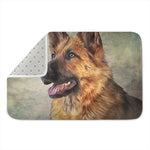 Vintage German Shepherd Portrait Print Indoor Door Mat