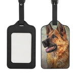 Vintage German Shepherd Portrait Print Luggage Tag