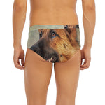 Vintage German Shepherd Portrait Print Men's Briefs