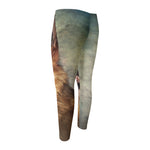 Vintage German Shepherd Portrait Print Men's Compression Pants