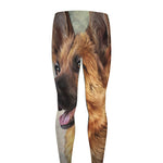 Vintage German Shepherd Portrait Print Men's leggings