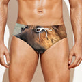 Vintage German Shepherd Portrait Print Men's Swim Briefs
