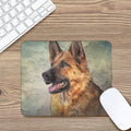 Vintage German Shepherd Portrait Print Mouse Pad