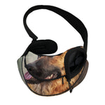 Vintage German Shepherd Portrait Print Pet Sling Carrier