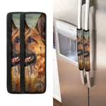 Vintage German Shepherd Portrait Print Refrigerator Handle Covers