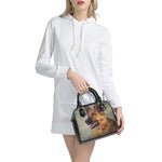 Vintage German Shepherd Portrait Print Shoulder Handbag