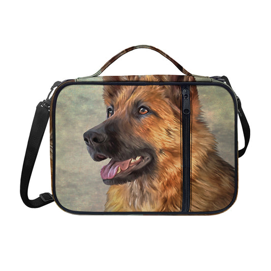 Vintage German Shepherd Portrait Print Shoulder Strap Bible Bag
