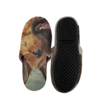 Vintage German Shepherd Portrait Print Slippers