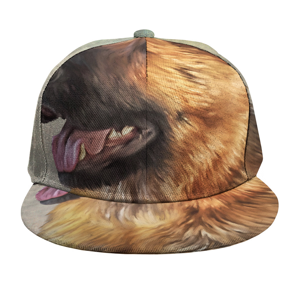 Vintage German Shepherd Portrait Print Snapback Cap