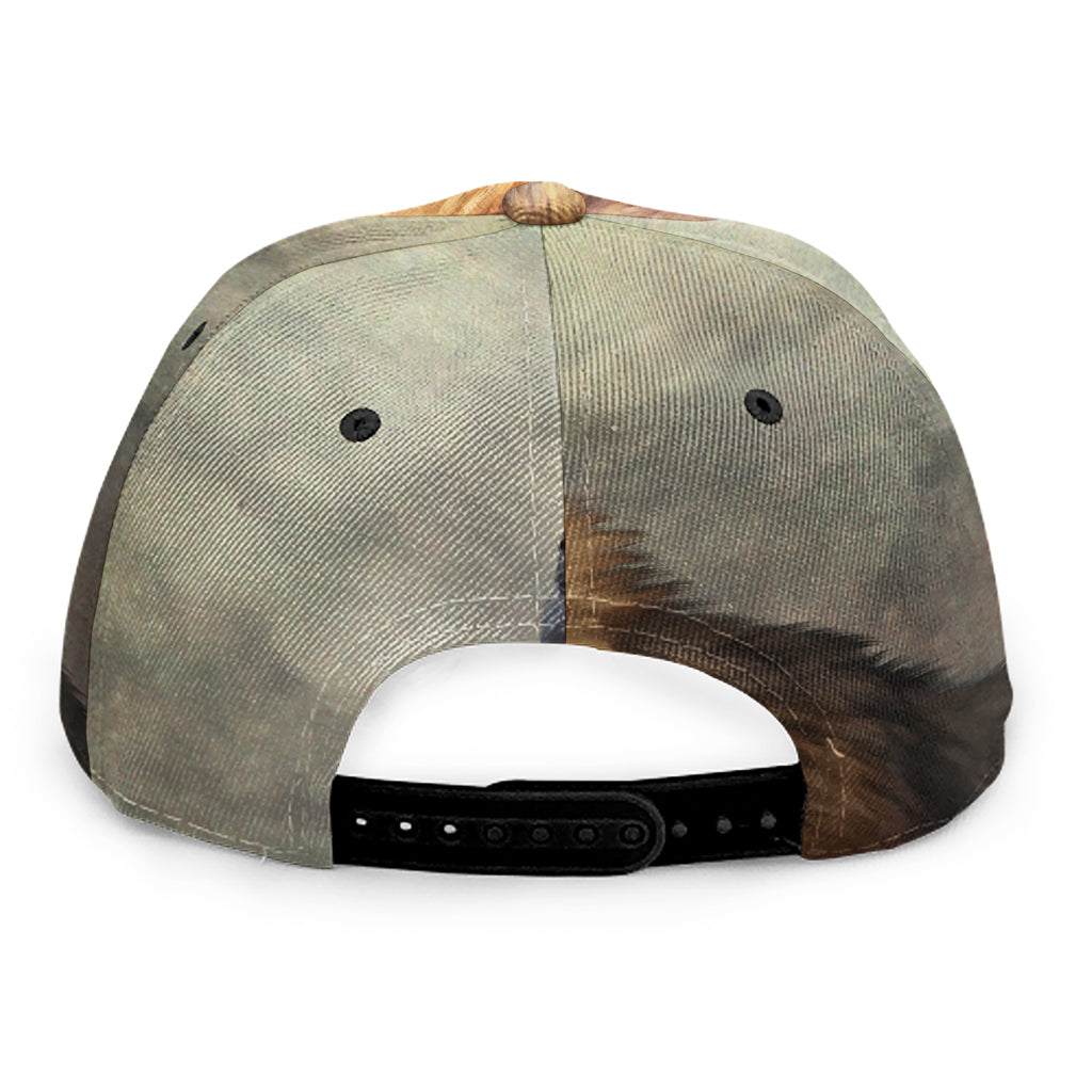 Vintage German Shepherd Portrait Print Snapback Cap