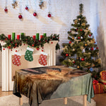 Vintage German Shepherd Portrait Print Tablecloth