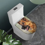 Vintage German Shepherd Portrait Print Toilet Lid Cover