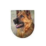 Vintage German Shepherd Portrait Print Toilet Lid Cover