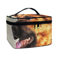 Vintage German Shepherd Portrait Print Travel Makeup Bag