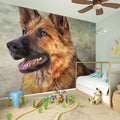 Vintage German Shepherd Portrait Print Wall Sticker