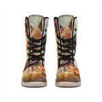 Vintage German Shepherd Portrait Print Winter Boots