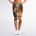 Vintage German Shepherd Portrait Print Women's Capri Leggings