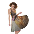 Vintage German Shepherd Portrait Print Sleeveless Knee Length Dress