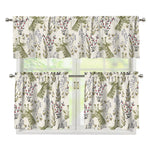 Vintage Giraffe Print 3 Piece Kitchen Curtains