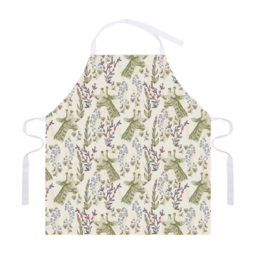 Vintage Giraffe Print Adjustable Apron