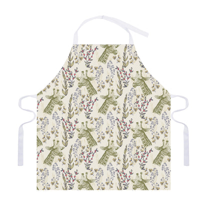 Vintage Giraffe Print Adjustable Apron