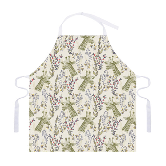 Vintage Giraffe Print Adjustable Apron