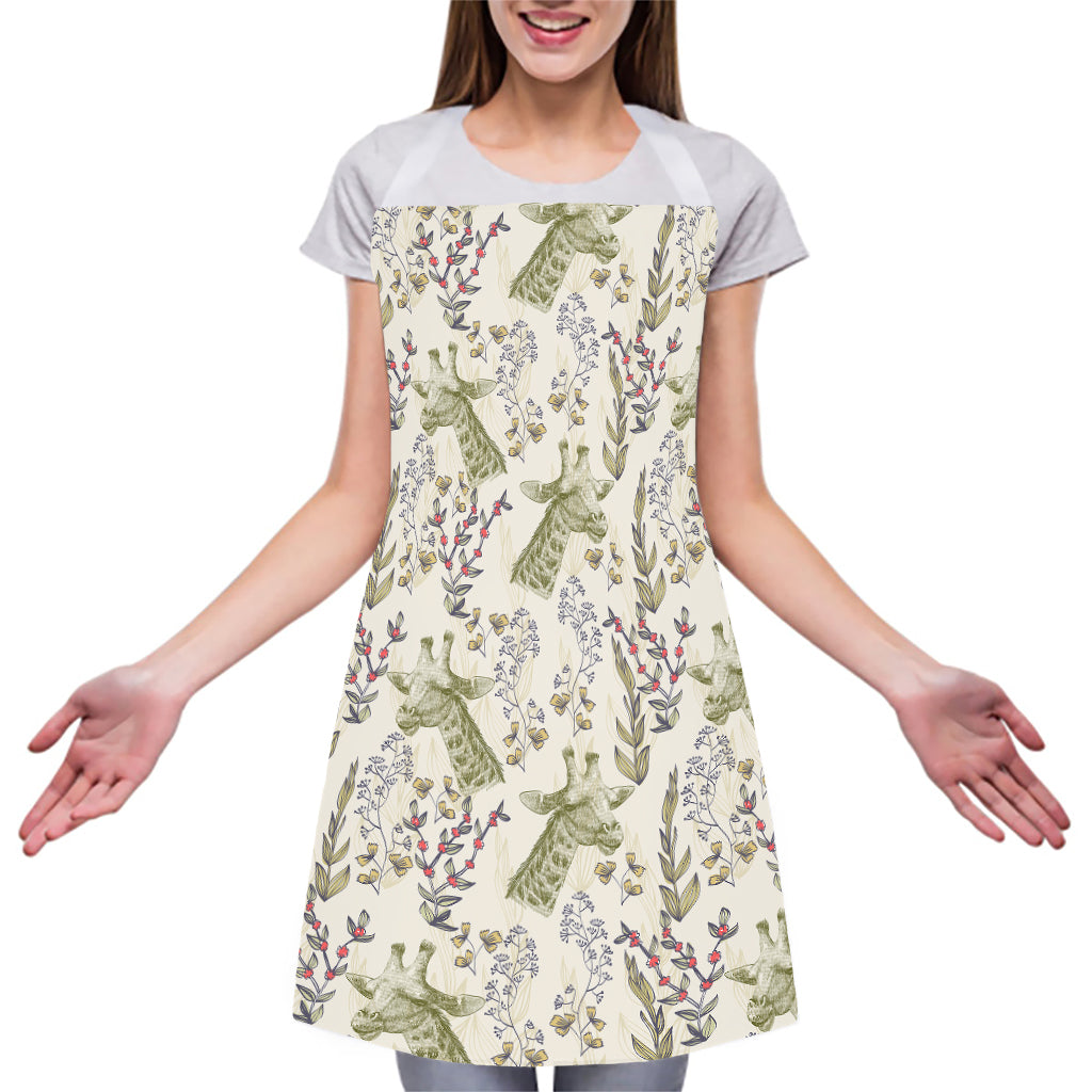 Vintage Giraffe Print Adjustable Apron