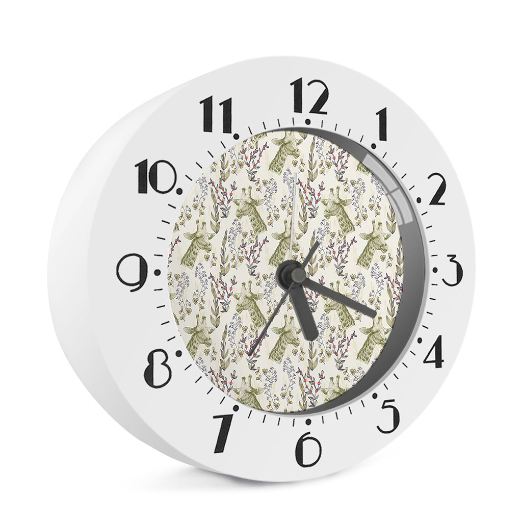 Vintage Giraffe Print Alarm Clock