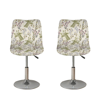 Vintage Giraffe Print Bar Stool Covers