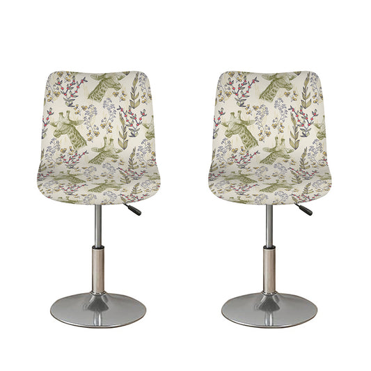 Vintage Giraffe Print Bar Stool Covers