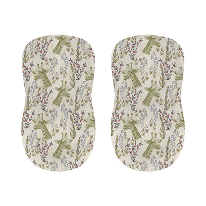 Vintage Giraffe Print Bar Stool Covers