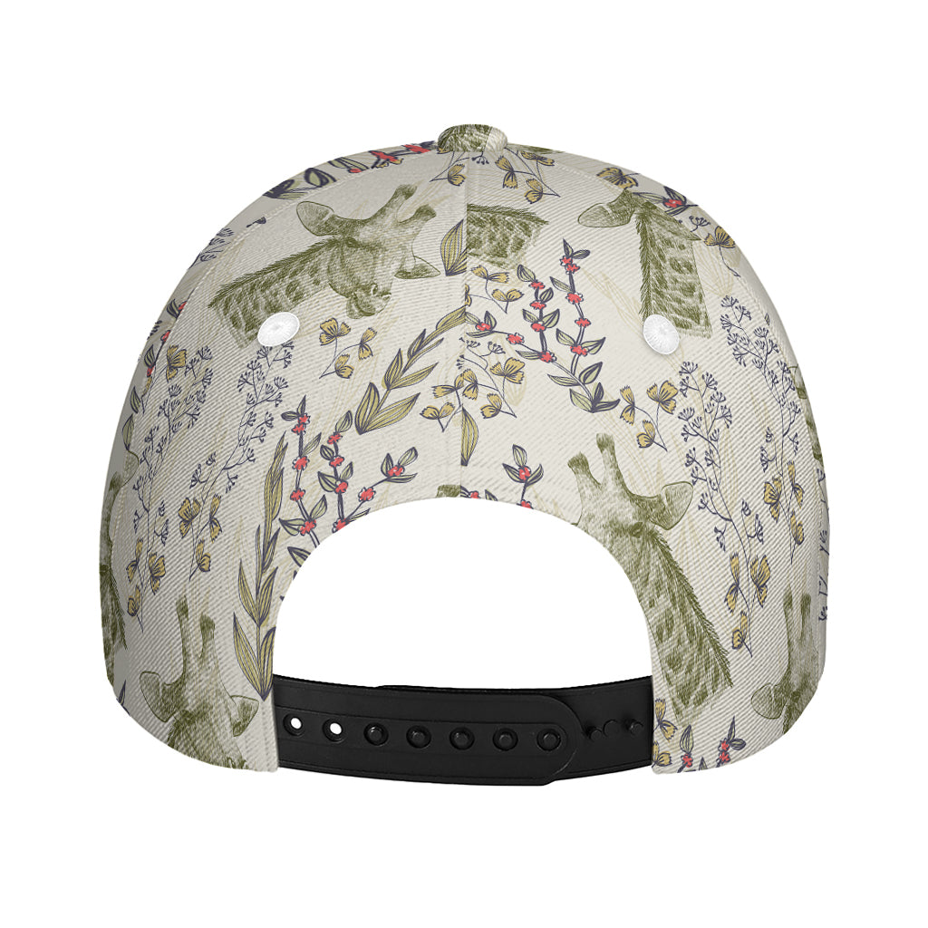 Vintage Giraffe Print Baseball Cap