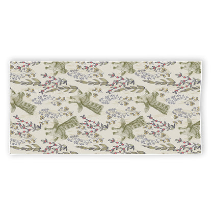 Vintage Giraffe Print Beach Towel