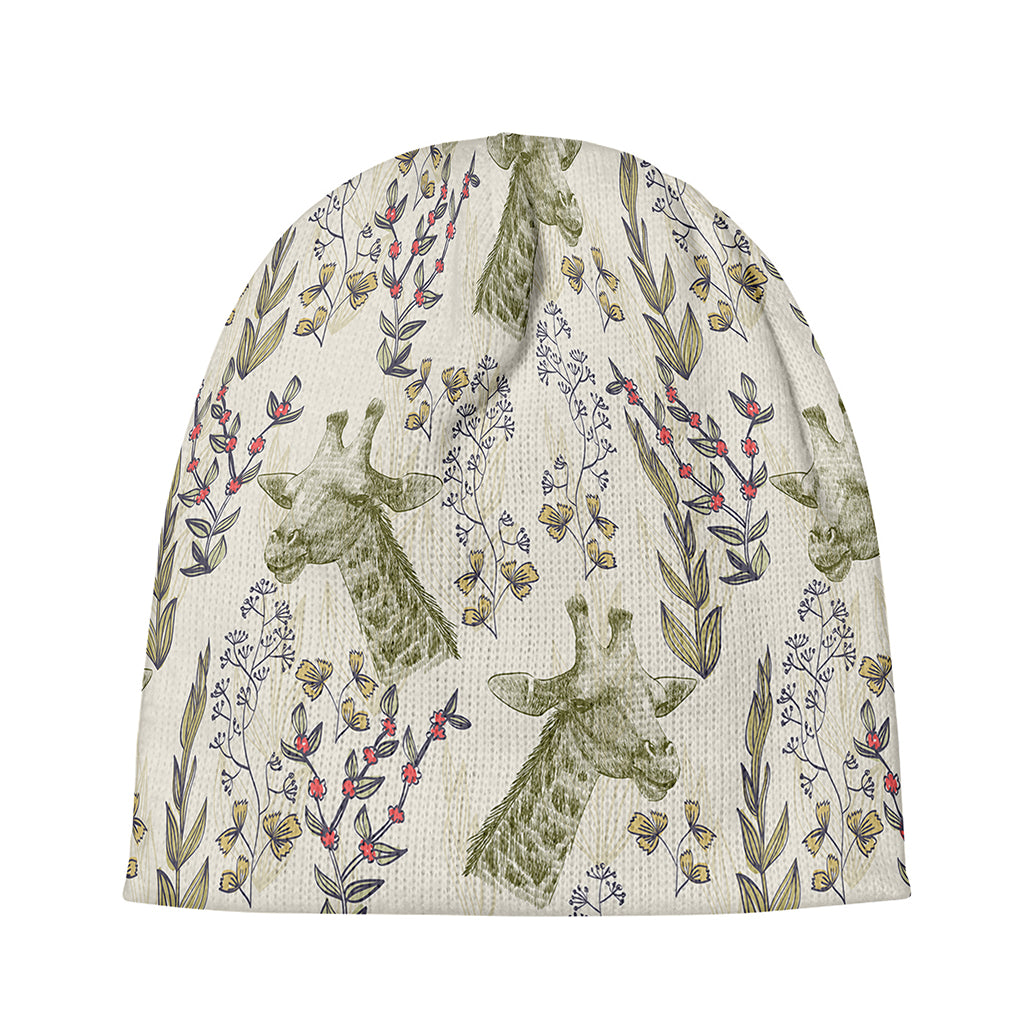 Vintage Giraffe Print Beanie