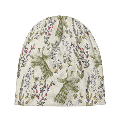 Vintage Giraffe Print Beanie