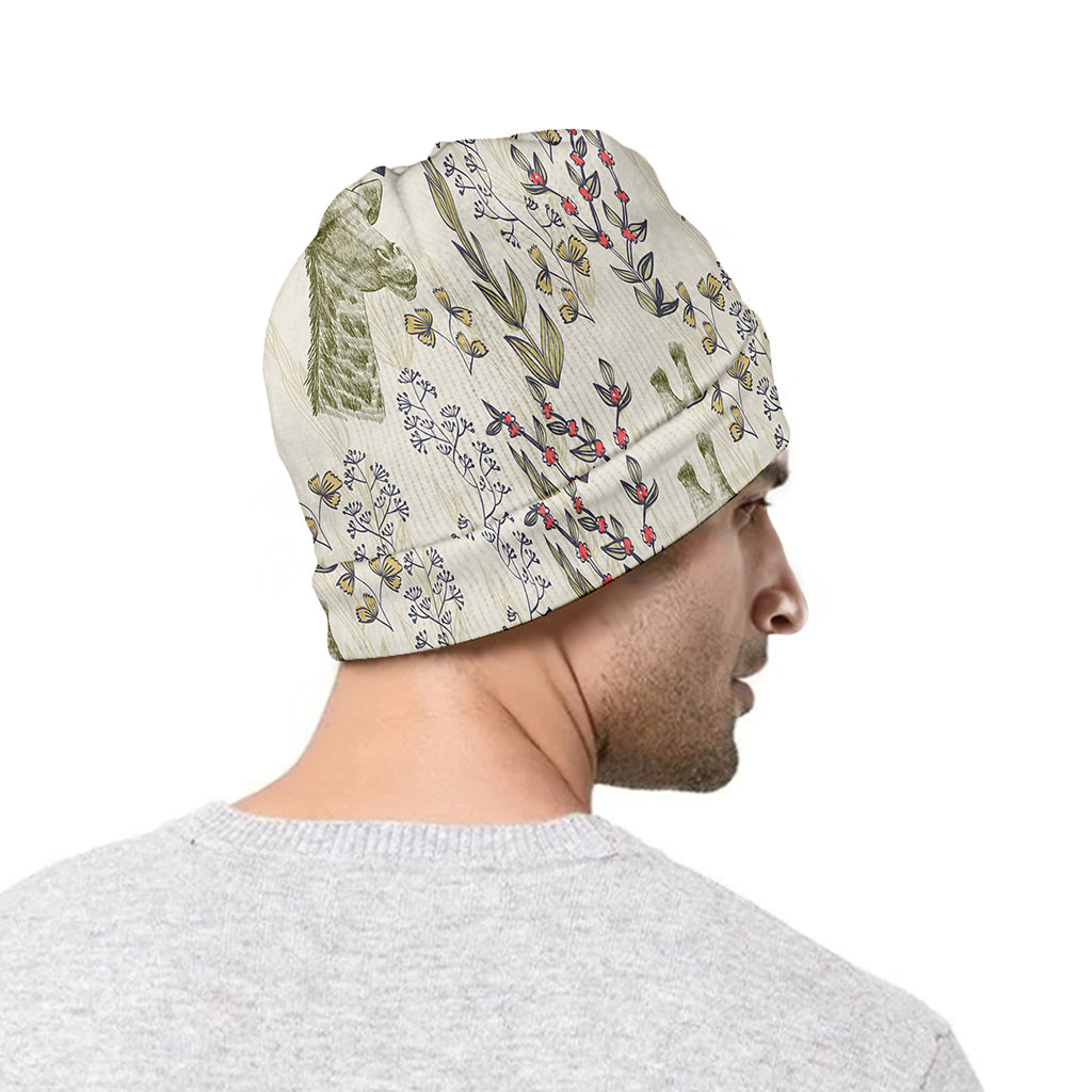 Vintage Giraffe Print Beanie