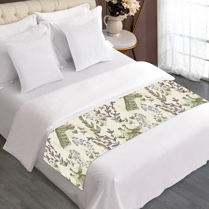 Vintage Giraffe Print Bed Runner