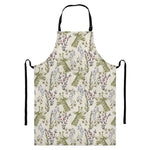 Vintage Giraffe Print Bib Apron With Pocket