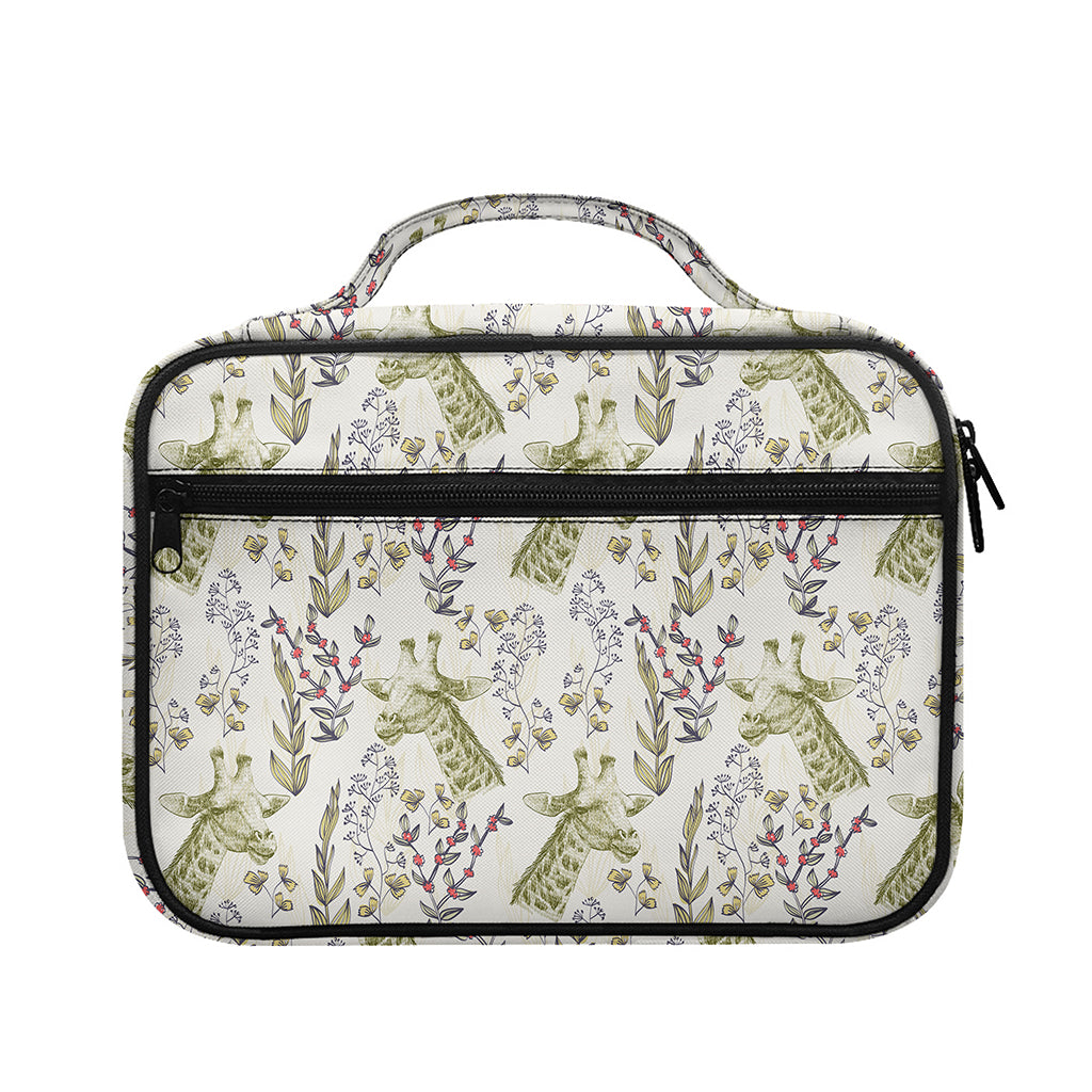 Vintage Giraffe Print Briefcase Bible Bag