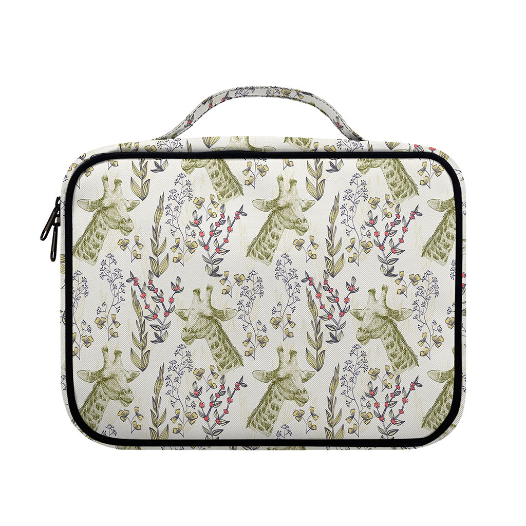 Vintage Giraffe Print Briefcase Bible Bag