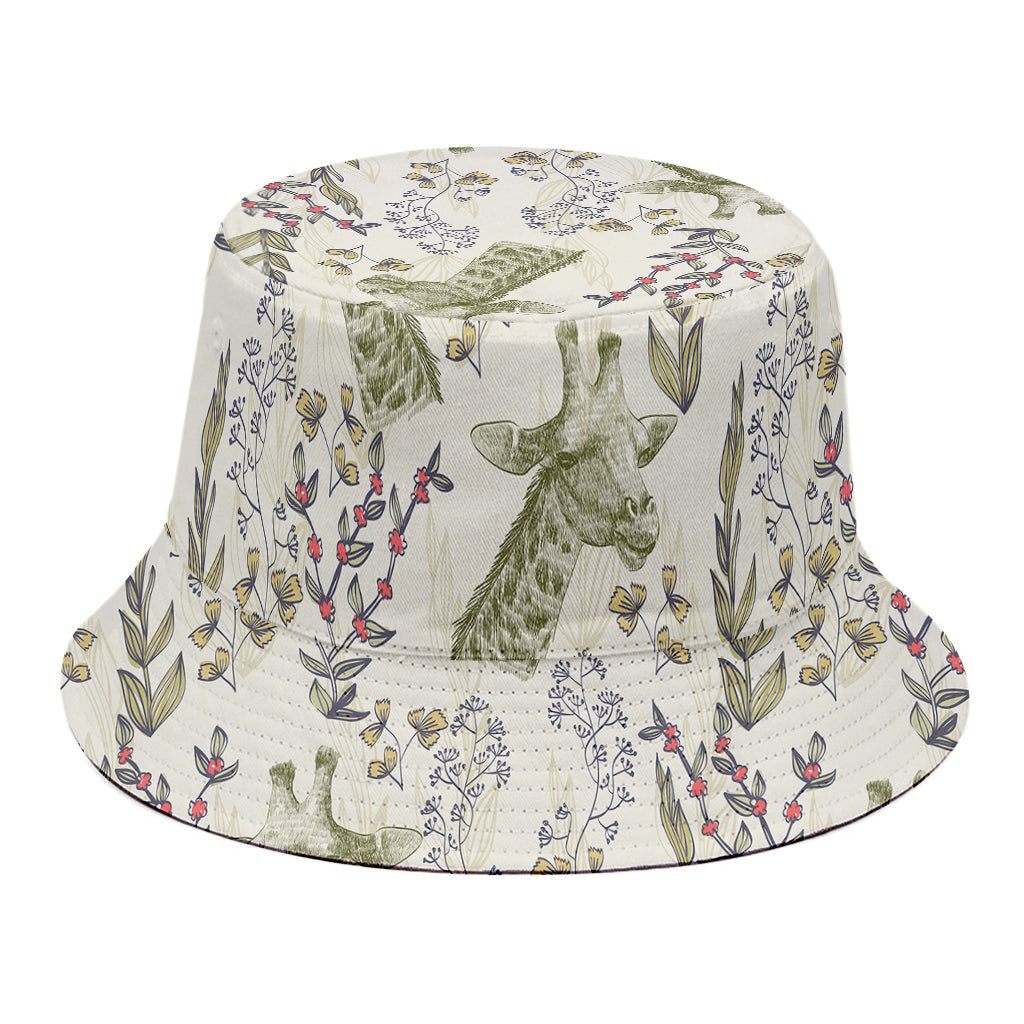 Vintage Giraffe Print Bucket Hat