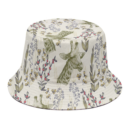 Vintage Giraffe Print Bucket Hat