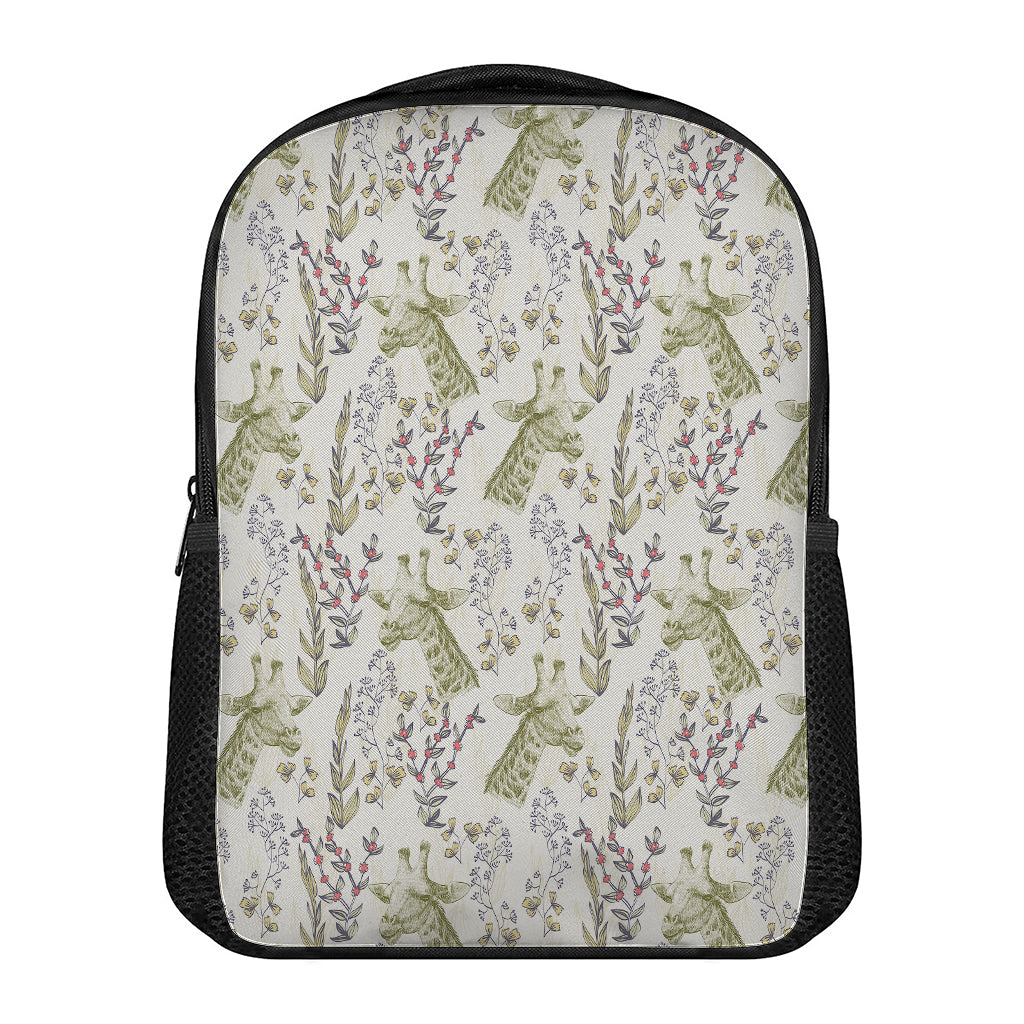 Vintage Giraffe Print Casual Backpack