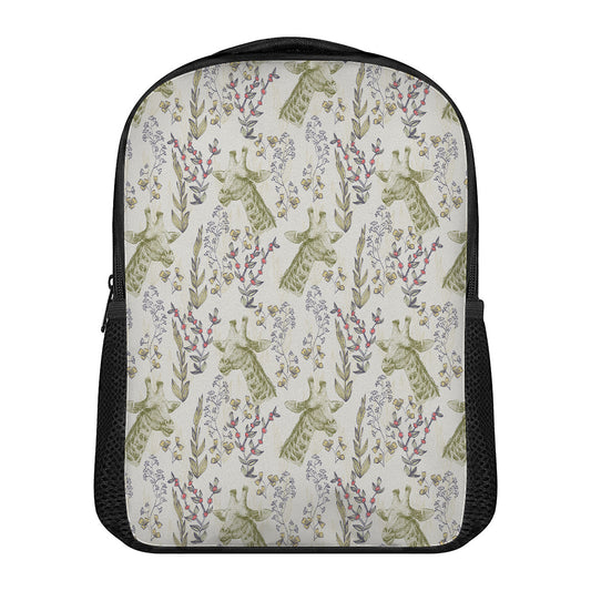 Vintage Giraffe Print Casual Backpack