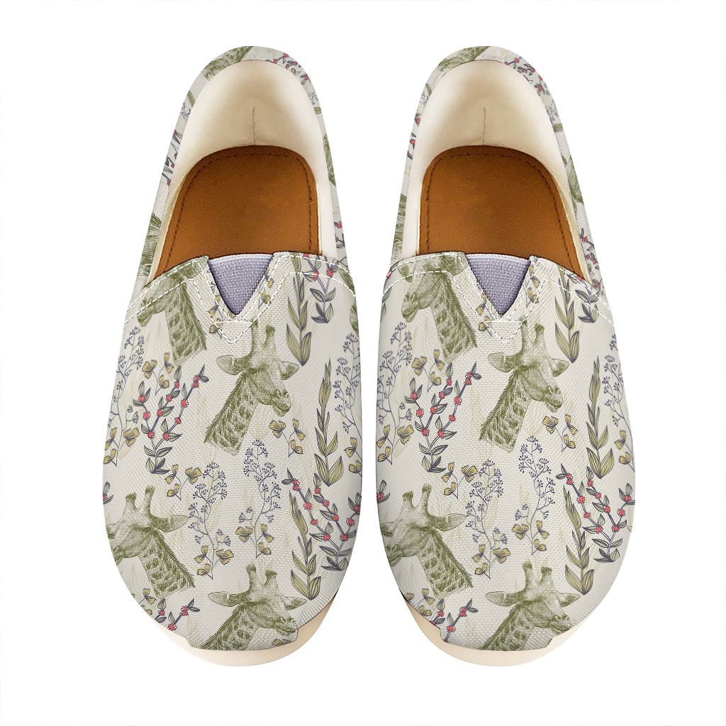 Vintage Giraffe Print Casual Shoes