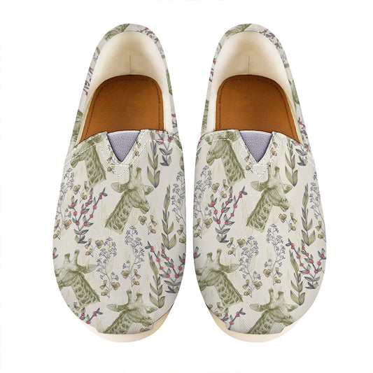 Vintage Giraffe Print Casual Shoes