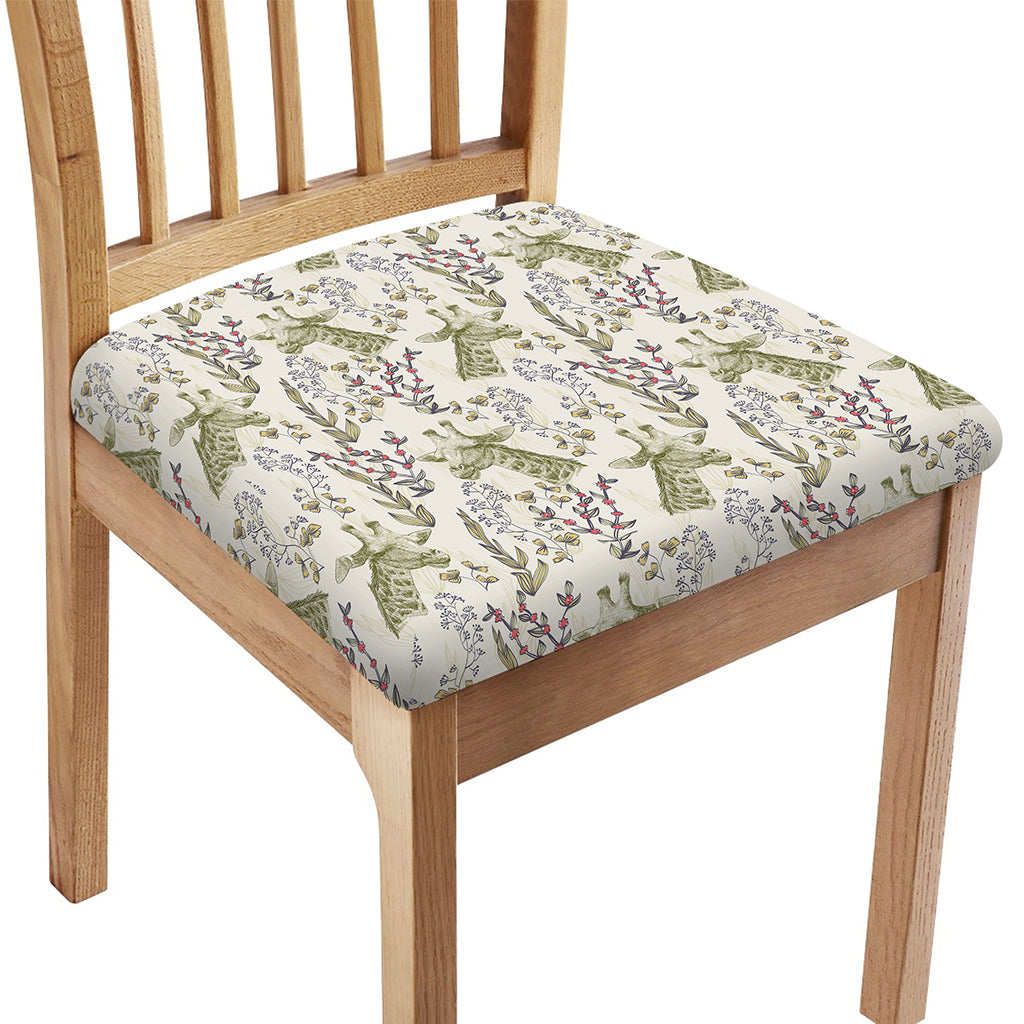 Vintage Giraffe Print Chair Cushion Cover