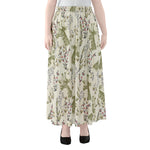 Vintage Giraffe Print Chiffon Maxi Skirt
