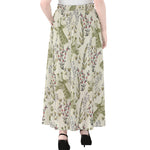 Vintage Giraffe Print Chiffon Maxi Skirt