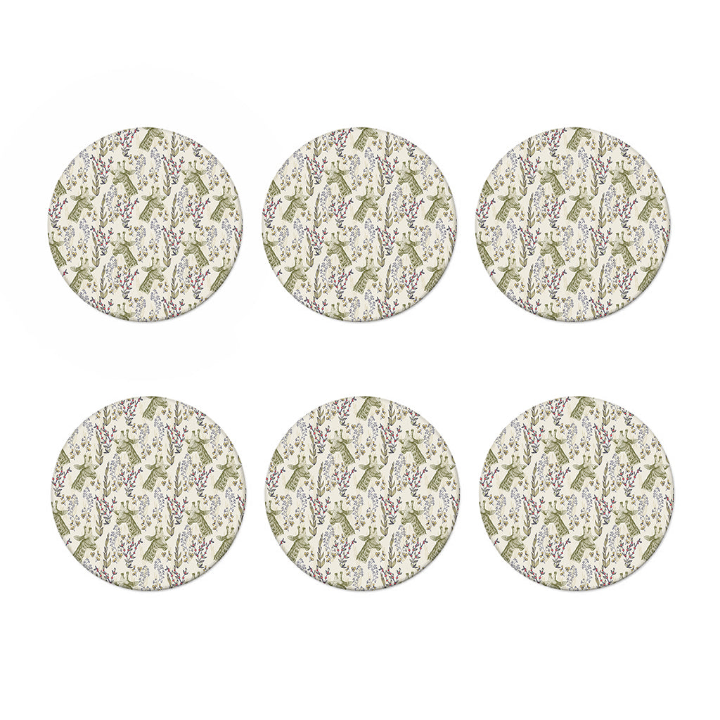 Vintage Giraffe Print Coaster Set